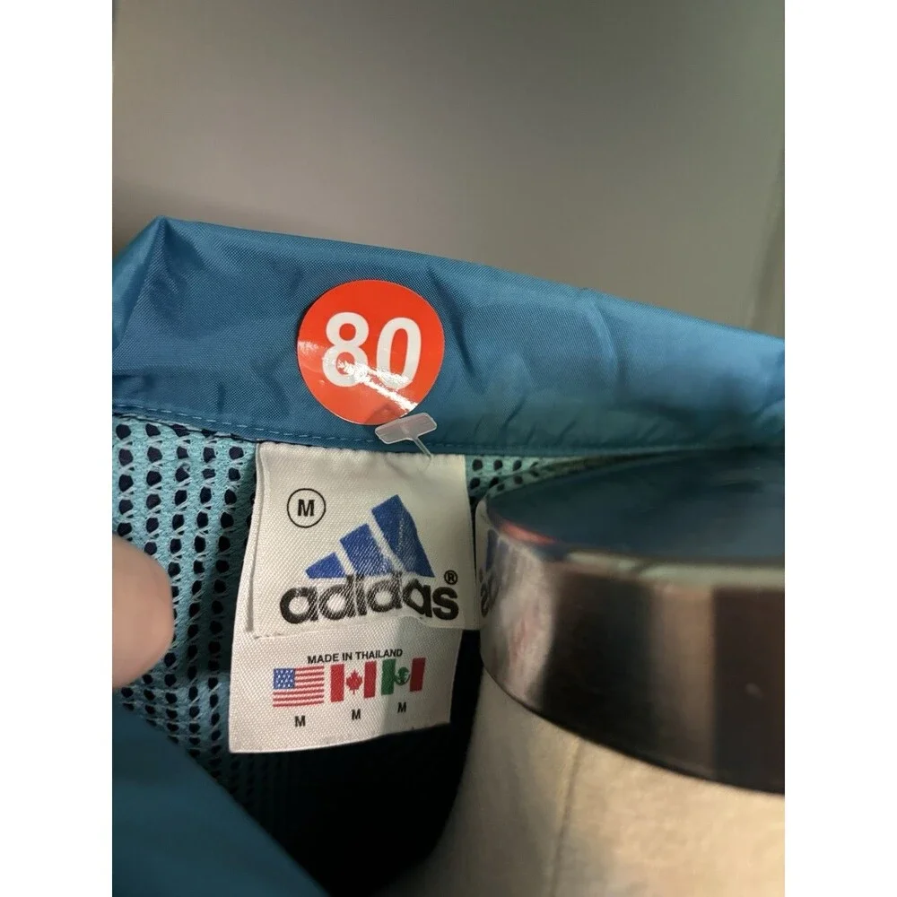 Adidas Navy Blue Windbreaker Size Medium, New Without Tags #80